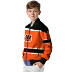 custom cincinnati bengals stripe statement orange black bomber jacket best selling