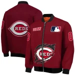 custom cincinnati reds claw gash red bomber jacket best selling