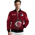 custom cincinnati reds claw gash red bomber jacket best selling
