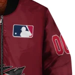 custom cincinnati reds claw gash red bomber jacket best selling