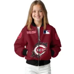 custom cincinnati reds claw gash red bomber jacket best selling