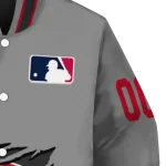 custom cincinnati reds claw rend grey varsity jacket best selling