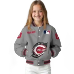 custom cincinnati reds claw rend grey varsity jacket best selling