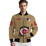 custom cincinnati reds claw swipe beige bomber jacket best selling