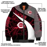 custom cincinnati reds electric flash red bomber jacket best selling