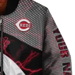 custom cincinnati reds electric flash red bomber jacket best selling
