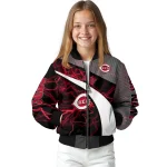 custom cincinnati reds electric flash red bomber jacket best selling