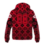 custom cincinnati reds geometric blossom red windbreaker jacket best selling
