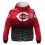 custom cincinnati reds pattern layers red windbreaker jacket best selling