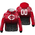 custom cincinnati reds pattern layers red windbreaker jacket best selling