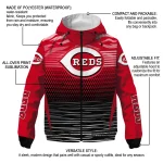 custom cincinnati reds pattern layers red windbreaker jacket best selling