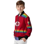 custom cincinnati reds rainbow jersey number red bomber jacket best selling