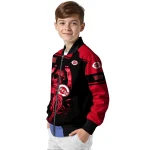 custom cincinnati reds reaper hands red black bomber jacket best selling