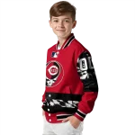 custom cincinnati reds stealie skull red black varsity jacket best selling