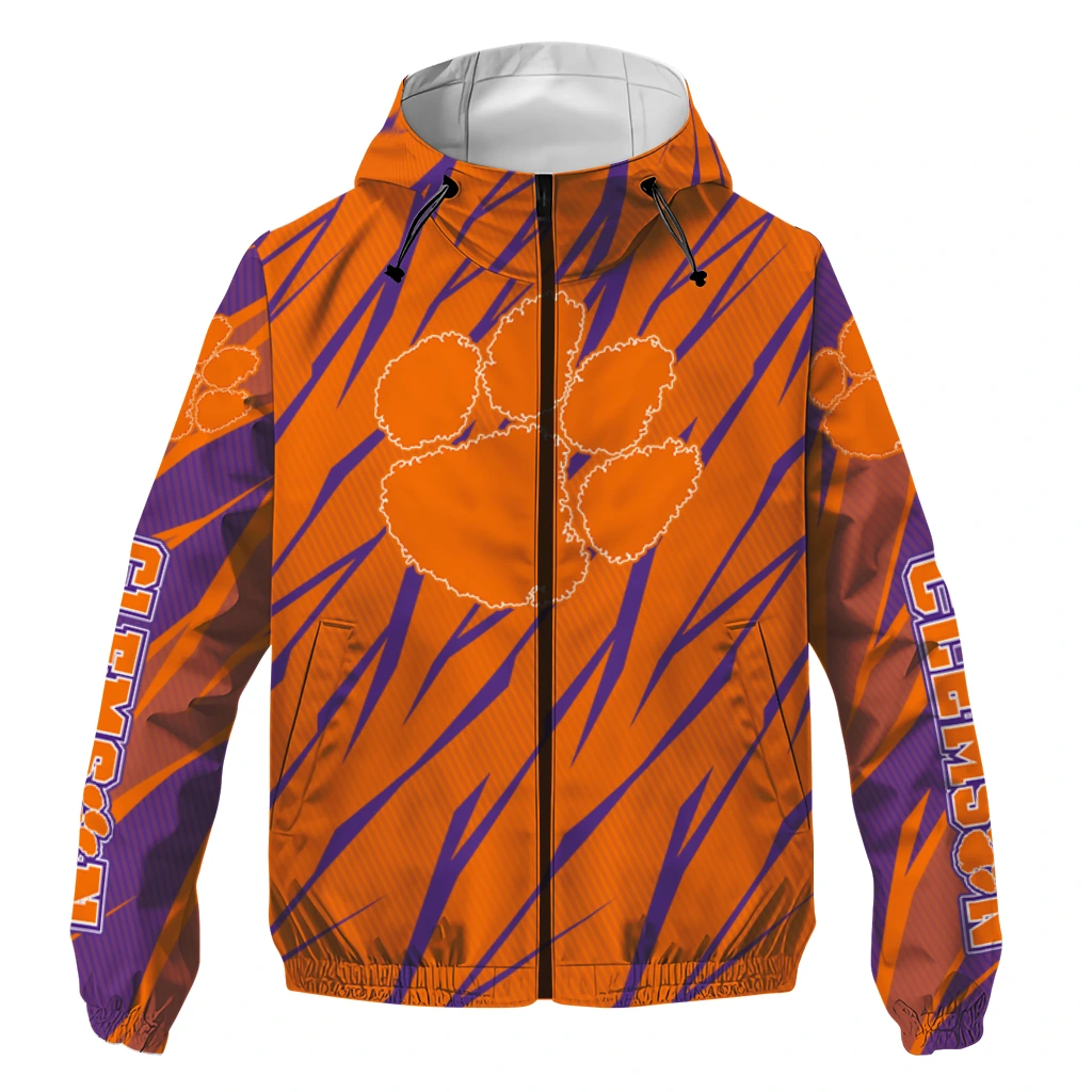 custom clemson tigers abstract streaks orange windbreaker jacket best selling custom clemson tigers abstract streaks orange windbreaker jacket best selling