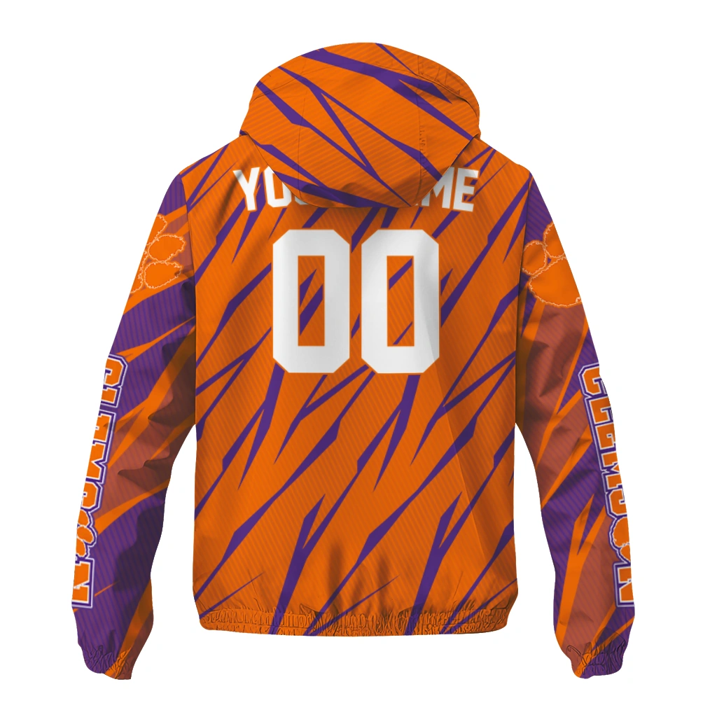 custom clemson tigers abstract streaks orange windbreaker jacket fashion forward custom clemson tigers abstract streaks orange windbreaker jacket fashion forward