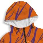 custom clemson tigers abstract streaks orange windbreaker jacket best selling