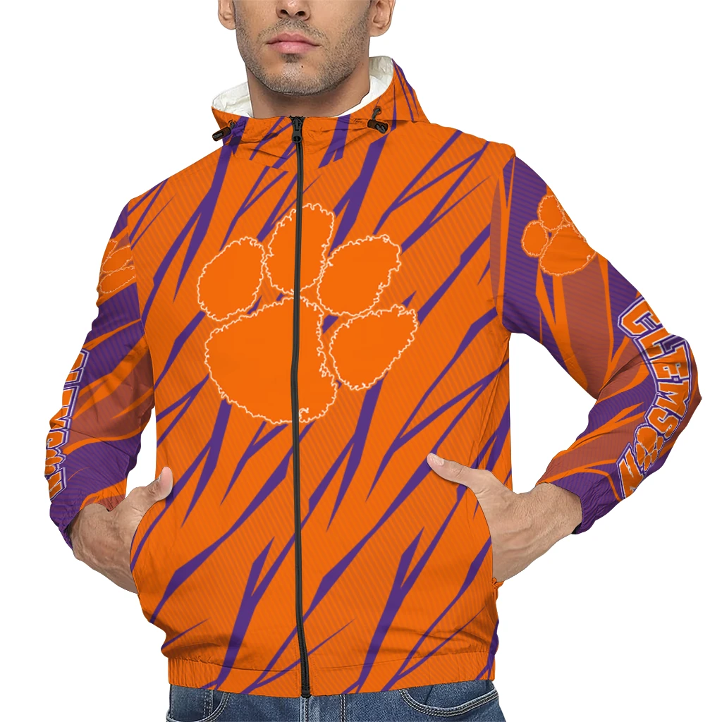 custom clemson tigers abstract streaks orange windbreaker jacket top rated custom clemson tigers abstract streaks orange windbreaker jacket top rated