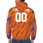 custom clemson tigers abstract streaks orange windbreaker jacket best selling
