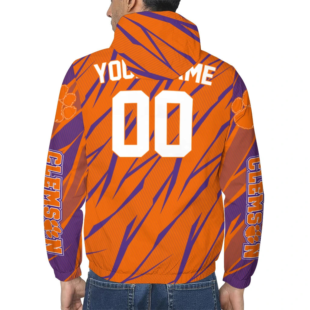 custom clemson tigers abstract streaks orange windbreaker jacket trendy custom clemson tigers abstract streaks orange windbreaker jacket trendy