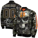 custom clemson tigers camouflage skull camouflage bomber jacket best selling