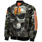 custom clemson tigers camouflage skull camouflage bomber jacket best selling