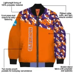 custom clemson tigers camouflage splash orange bomber jacket best selling