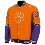 custom clemson tigers chevron style orange varsity jacket best selling