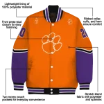 custom clemson tigers chevron style orange varsity jacket best selling