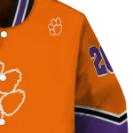 custom clemson tigers chevron style orange varsity jacket best selling