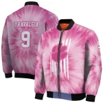 custom clemson tigers pink tie dye pink bomber jacket best selling
