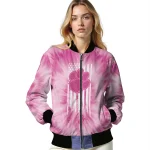 custom clemson tigers pink tie dye pink bomber jacket best selling