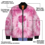 custom clemson tigers pink tie dye pink bomber jacket best selling