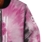 custom clemson tigers pink tie dye pink bomber jacket best selling