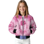 custom clemson tigers pink tie dye pink bomber jacket best selling