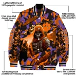 custom clemson tigers skull horde orange varsity jacket best selling