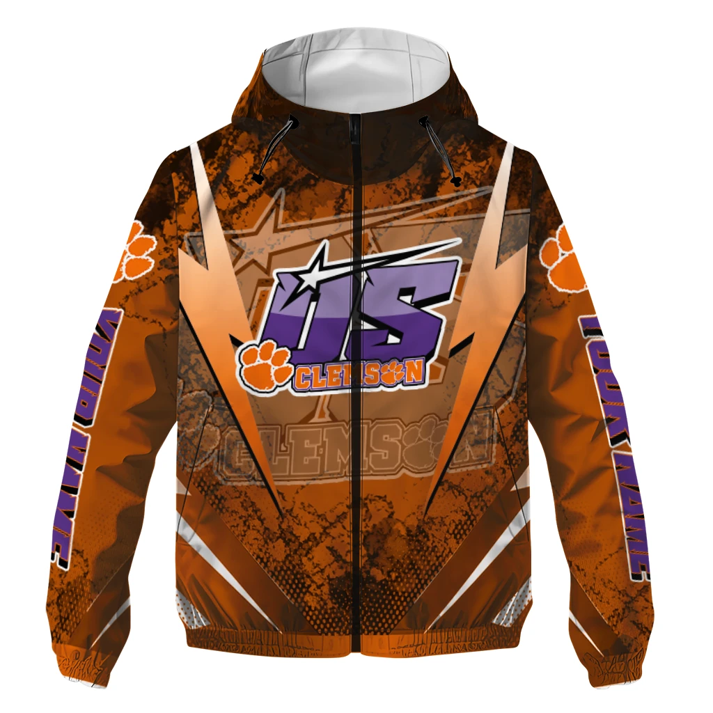 custom clemson tigers us rock star orange windbreaker jacket best selling custom clemson tigers us rock star orange windbreaker jacket best selling