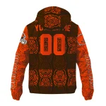 custom cleveland browns cat eyes brown windbreaker jacket best selling