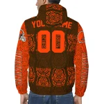 custom cleveland browns cat eyes brown windbreaker jacket best selling