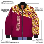 custom cleveland cavaliers camouflage style wine bomber jacket best selling