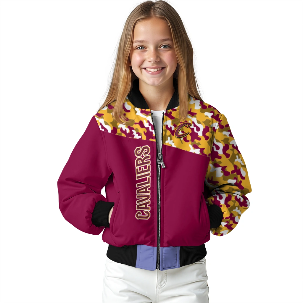 custom cleveland cavaliers camouflage style wine bomber jacket top rated custom cleveland cavaliers camouflage style wine bomber jacket top rated