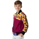 custom cleveland cavaliers camouflage style wine bomber jacket best selling