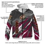 custom cleveland cavaliers claw mesh wine gray windbreaker jacket best selling
