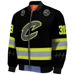 custom cleveland cavaliers heartbeat accent black green bomber jacket best selling