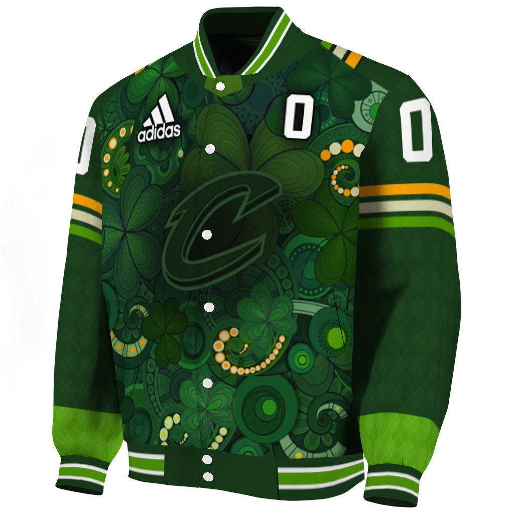 custom cleveland cavaliers shamrock vortex green varsity jacket best selling custom cleveland cavaliers shamrock vortex green varsity jacket best selling