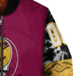 custom cleveland cavaliers skull emblem wine black bomber jacket best selling