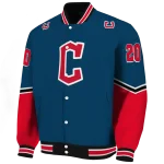custom cleveland guardians chevron style navy blue varsity jacket best selling