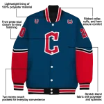 custom cleveland guardians chevron style navy blue varsity jacket best selling