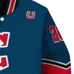 custom cleveland guardians chevron style navy blue varsity jacket best selling