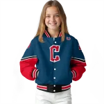 custom cleveland guardians chevron style navy blue varsity jacket best selling